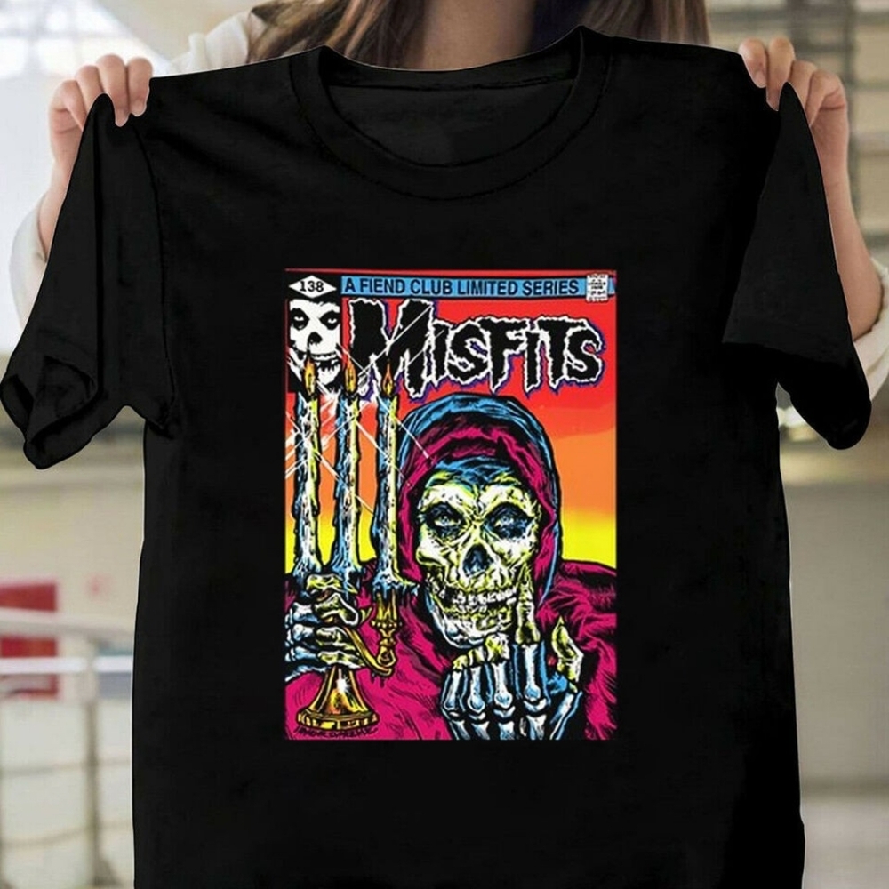 Rare Hot Misfit Cotton T-Shirt Size L - Picture 3 of 7